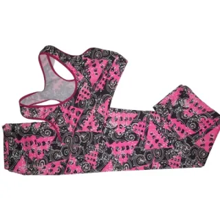 Calça Legging e Top Fitness Feminino - Conjunto Suplex Poliéster - CT 169