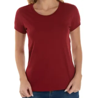 Camiseta Feminina Viscolycra Premium Manga Curta - Alta Qualidade - Azul Claro