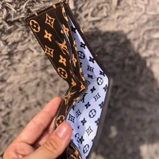Promoção Relâmpago - Carteiras Masculina Louis Vuitton Porta CNH Porta Cartão - ( CARTEIRA LV ) CAFÉ FLOR