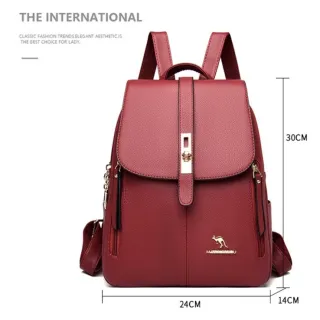 Mochila Média Feminina de Couro Sintético 