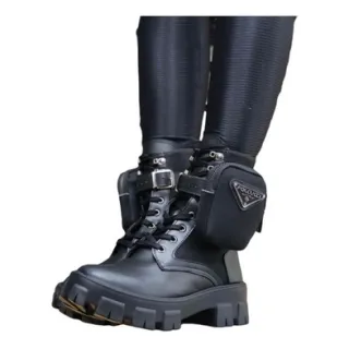 Bota Coturno Feminina Bad Girl Bolsinha - Blogueira - Saltinho