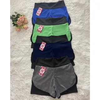 Moda fitness: short duplo para corrida, treino ou academia - Azul Bic