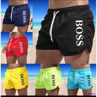 Short para praia, piscina, treino, corrida e academia - Preto