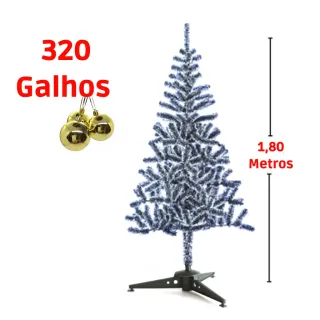 Decoração Natal Arvore Nevada 1,80 Metros Grande - Raryel - 1,80 Metros/ 320 Galhos Nevada