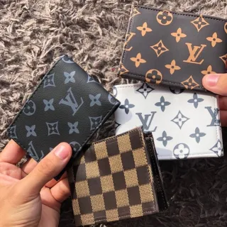 Promoção Relâmpago - Carteiras Masculina Louis Vuitton Porta CNH Porta Cartão - ( CARTEIRA LV ) CAFÉ FLOR
