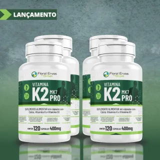 Vitamina K2 Pro + Vit D3 e Cálcio - Suplemento para Ossos e Dentes - Único