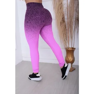 Legging Fitness Degradê Jacquard: grossa, zero transparência, disfarça celulites - Azul