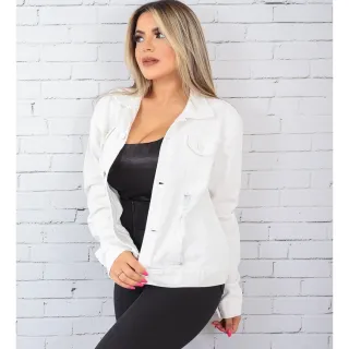 Feminina Off White Jaqueta Plus Size - G2