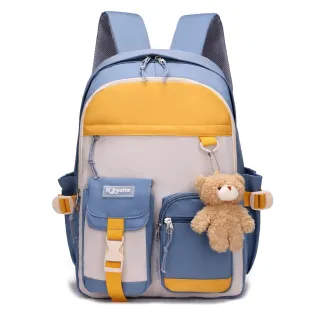 Mochila Antifurto Grande Impermeável - Versão Coreana/Japonesa + Ursinho (6602)