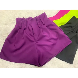 Cintura Alta Feminino com Bolso - Short de Alfaiataria - PRETO ALFAITARIA