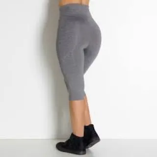 Calça Legging Corsário Suplex Cintura Alta Feminina Fitness - Kit com 2 unidades - G - 40