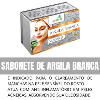 Sabonete em Barra Wedical Argila Branca 90g - Único
