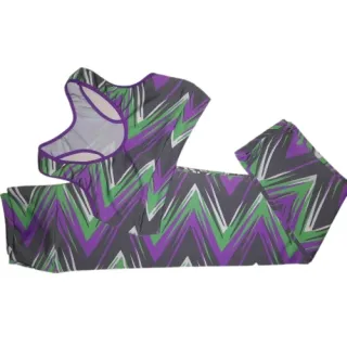 Calça Legging e Top Fitness Feminino - Conjunto Suplex Poliéster - CT 169