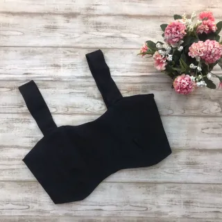 Botões nas Costas Top Cropped com Detalhe na Cintura - Vinho