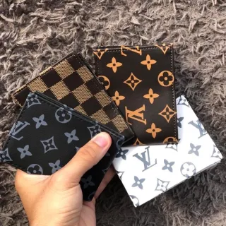 Promoção Relâmpago - Carteiras Masculina Louis Vuitton Porta CNH Porta Cartão - ( CARTEIRA LV ) CAFÉ FLOR