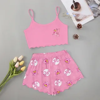 Moda verão: Pijama feminino personagens adulto - Roupa de dormir baby Doll - M15