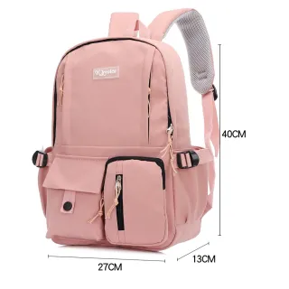 Versão Coreana/Japonesa Mochila Impermeável Antifurto Grande - Azul ❄️