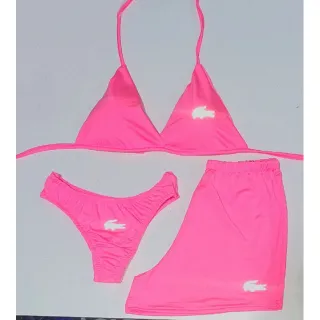 Moda Praia Kit Biquini 3 Peças lala - Preto