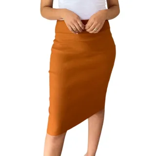 Tendência Social Saia Feminina Justa Midi Lápis de Bengaline - Militar