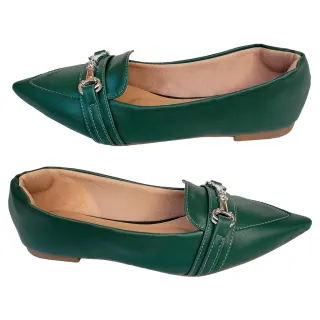 Sandália Feminina Casual Conforto Mocassim Rasteira Preto e Verde - Preto