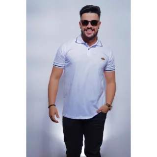 Camisetas masculinas Polo gola em algodão 100% - Verde Militar