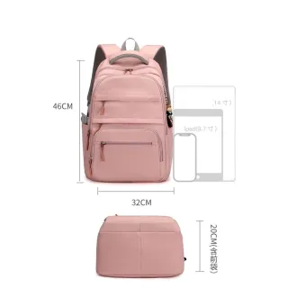 Mochila impermeável unissex grande Jx1436 para escola em nylon - Azul