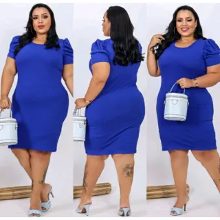 Manga Princesa Plus Size Vestido Midi - Verde Militar