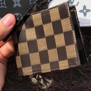 Promoção Relâmpago - Carteiras Masculina Louis Vuitton Porta CNH Porta Cartão - ( CARTEIRA LV ) CAFÉ FLOR