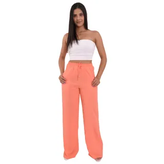 Moda Feminina: Calça Pantalona Cintura Alta - Envio Imediato - Marsala