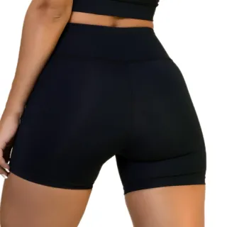 Ótima Qualidade Shorts Legging de Suplex Fitness Bermuda Feminina - Preto