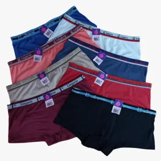 Kit Roupa Intima Feminina: 3 Calcinhas Box Boxer de Microfibra com Forro de Algodão - M