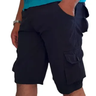 Exclusiva Bermuda Sarja Masculina Cargo 6 Bolsos - Bermuda Cargo  Chumbo