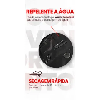 Corta Vento Masculino com Forro no Capuz e Cordão de Ajuste - Vermelha com Preta