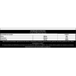 Vitamina K2 Pro + Vit D3 e Cálcio - Suplemento para Ossos e Dentes - Único