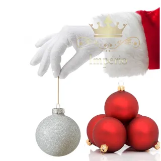Promoção: Kit Natal Mista Vermelha Prata - 60 Bolas Lisa Fosca Glitter - Único