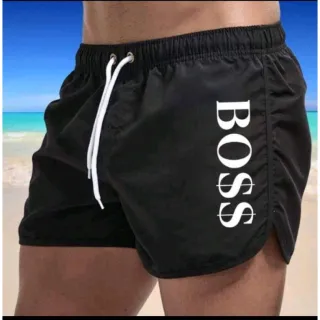 Short para praia, piscina, treino, corrida e academia - Preto