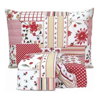 Lençol Queen Microfibra Estampado 03 Peças - Com Lese - Único