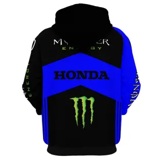 Moletom Honda Monster Skull Masculino - Uniforme Moto Gp - Vermelho