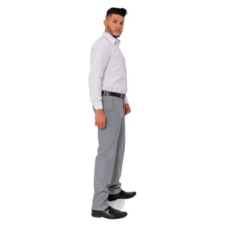 Cinza Claro Calça Social Masculina - Cinza