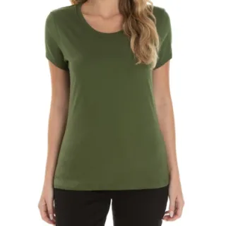 Camiseta Feminina Viscolycra Premium Manga Curta - Alta Qualidade - Azul Claro