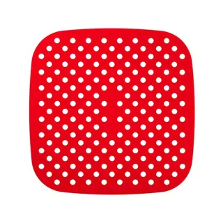 Protetor Universal de Silicone para Air Fryer - Redondo/Quadrado - REDONDO VERMELHO