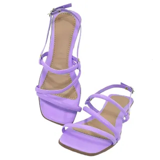 Rasteira Feminina Tiras Coloridas - Lançamento Verão Moda Blogueirinha - Azul Céu