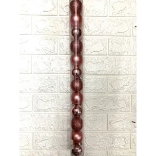 Bola Lisa Fosca Glitter 6cm 9uni, 5cm 12uni e 4cm 15uni - Vermelho (6cm 9 unidades )