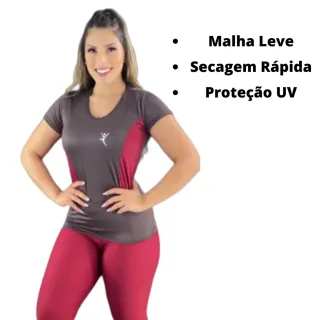 Kit 3 Camisas Dry Fit Feminina Malha Leve e Geladinha - Ideal para Corrida e Caminhadas - sortidas