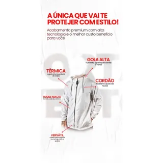 Corta Vento Masculino com Forro no Capuz e Cordão de Ajuste - Vermelha com Preta