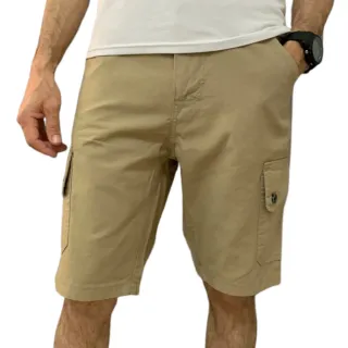 Preço Otimo, Bermudas Masculinas Jeans Cargo Shorts Coloridas 6 Bolsos - Vinho Cargo 6 Bolsos