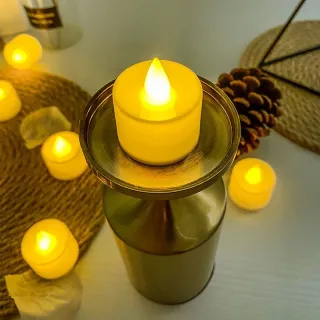 Luz de Chá LED para Festa de Natal - Bateria Incluída - Branco