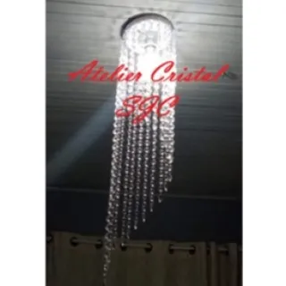 Economia de energia - Lustre luminária 68 cm com pingentes para cortina - Único