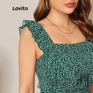 Macaquinho Casual Copa 2022 Brasil - Estampa Plantas Manga Babados L30LD162 (Verde) - Verde