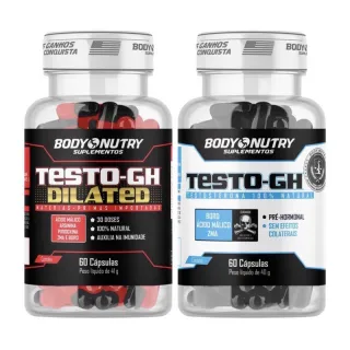 Body Nutry Kit Testo-Gh + Testo-Gh DILATED - 2x Pote com 120 Cápsulas - 120 Cápsulas Cada